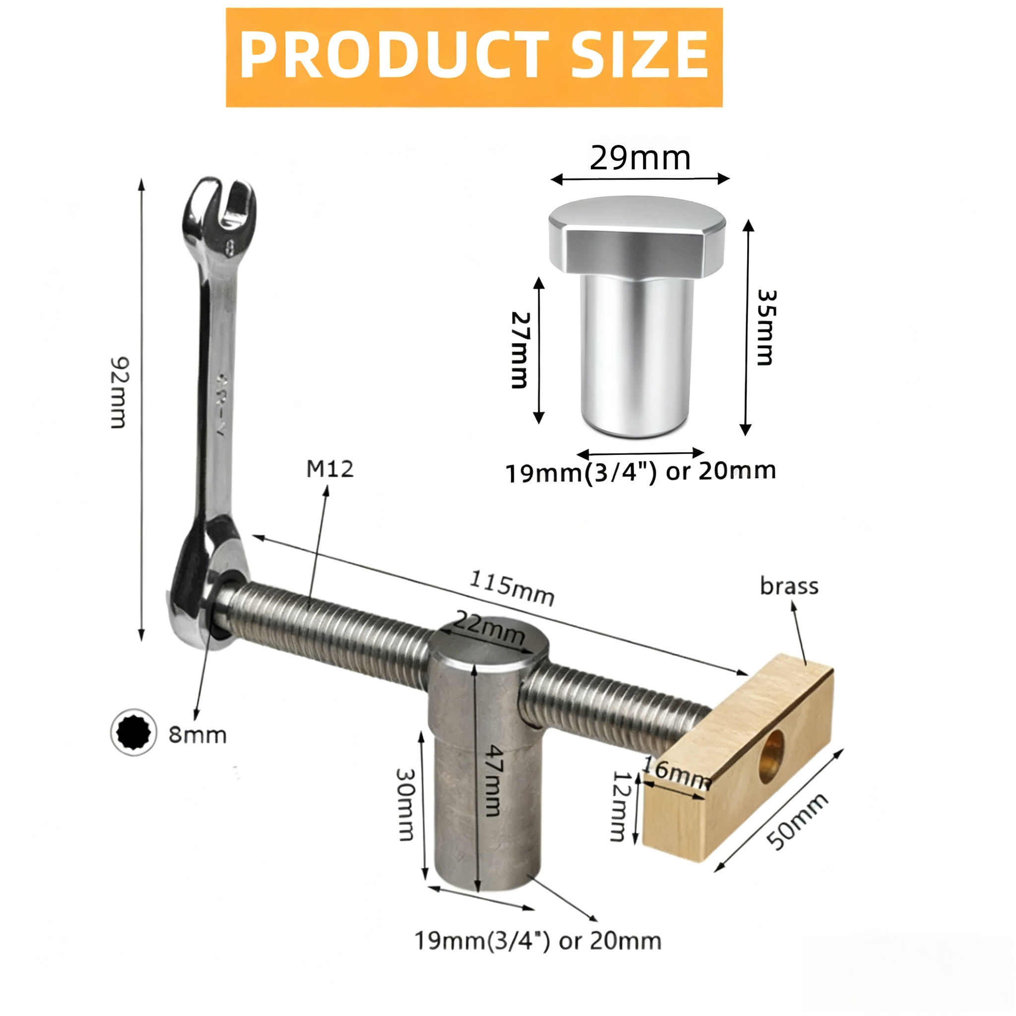 Bench Dog Hole - 19/20mm Dog Hole Stop Fast Fixed
