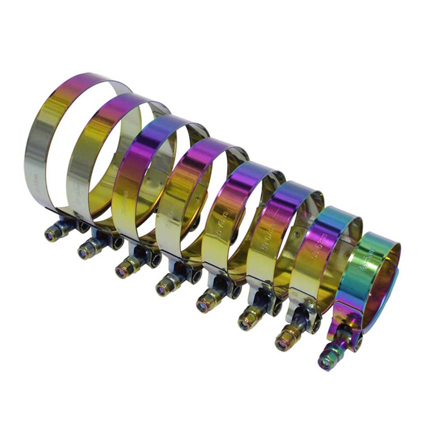 Pipe Clamp Bar - T-Bolt 45mm to 98mm Colorful Hose