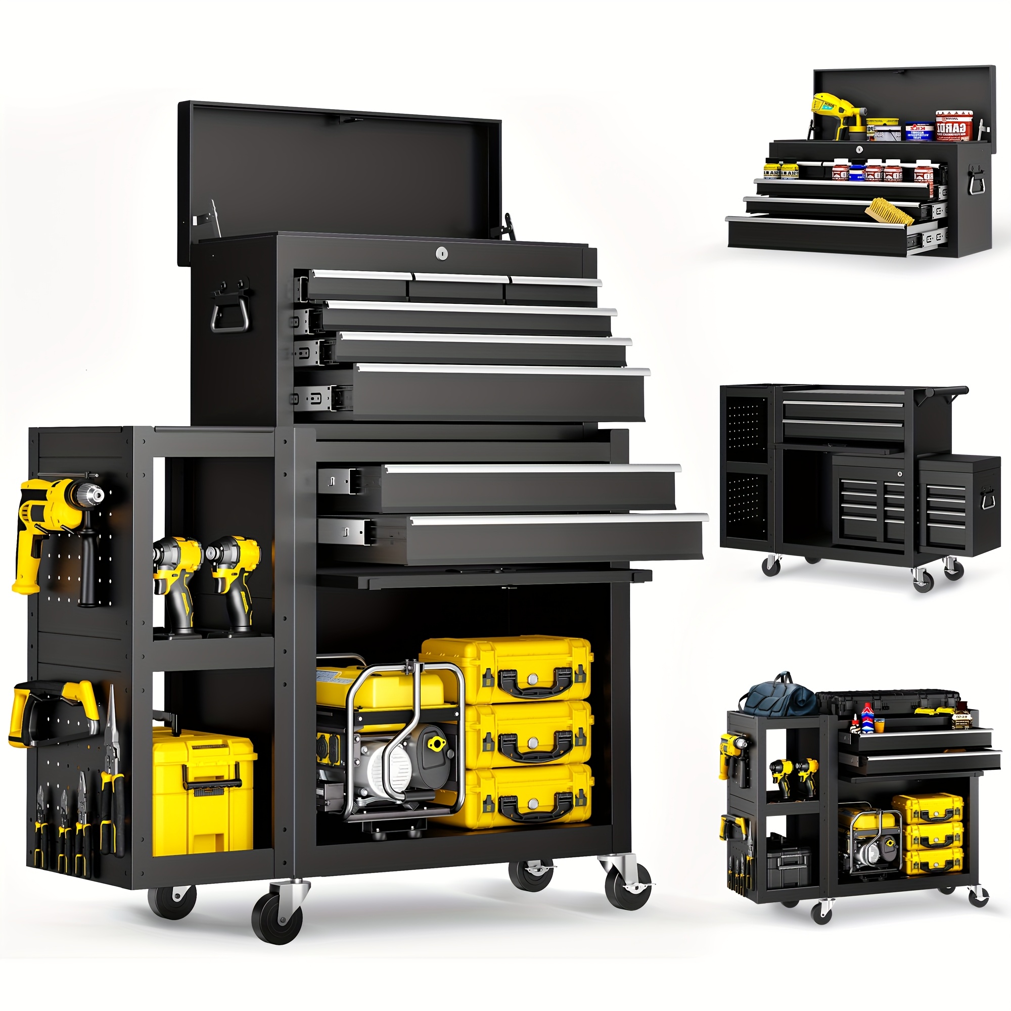 Tools For Garage Workshop - 5/8-Drawer Rolling Tool Storage Cabinet with