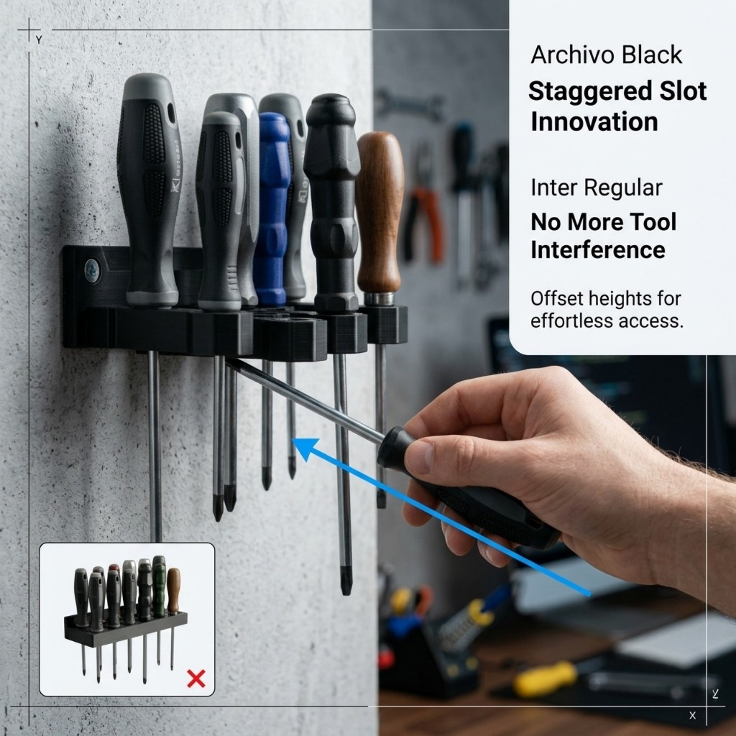 1-Piece Screwdriver Storage Ra – Workshop Tools Hanging Bewertung und Preis