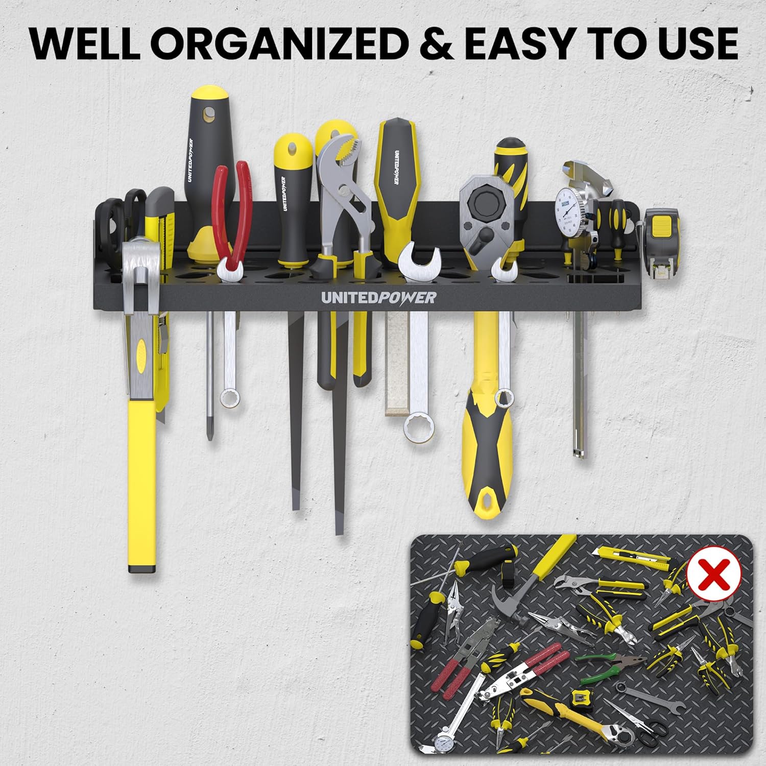 Wall Mount Tool Storage Rack,  – Tools For Garage Workshop Bewertung und Preis