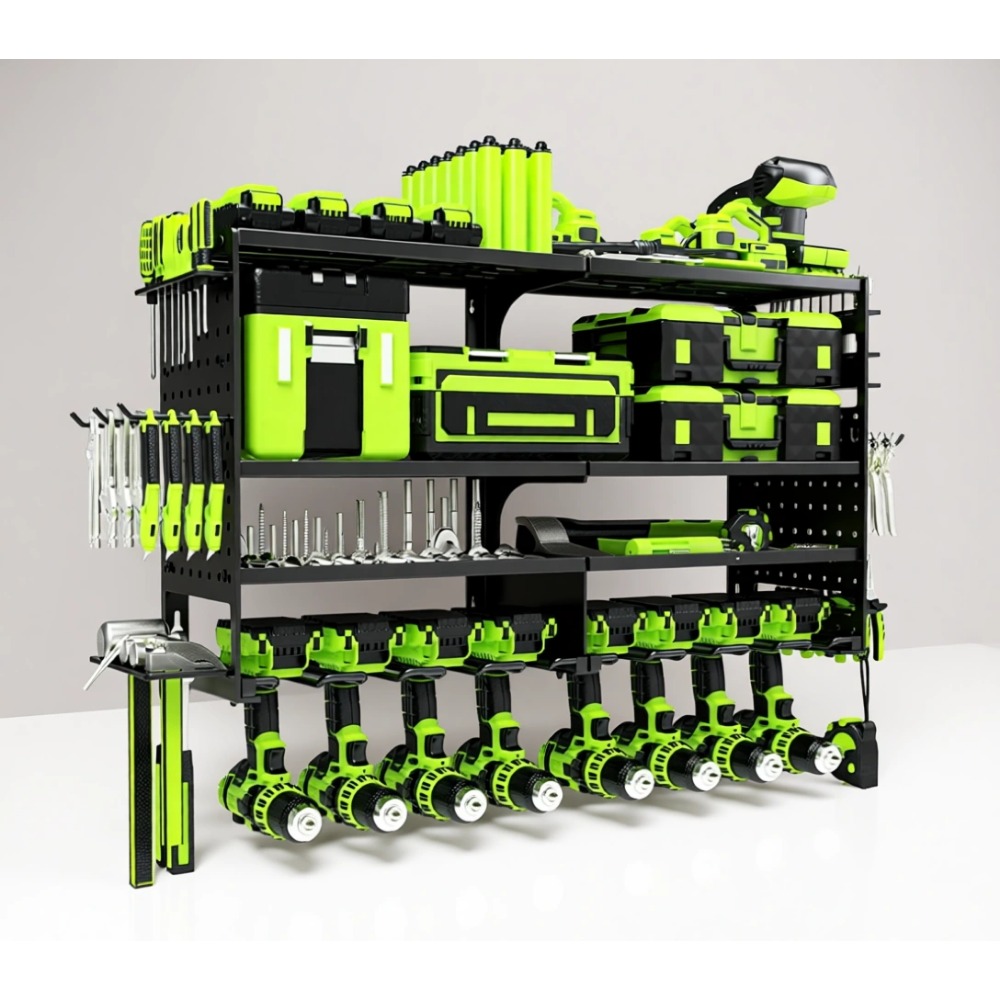 Heavy Duty 4 Tier 8 Slot Wall  – Tools For Garage Workshop Bewertung und Preis
