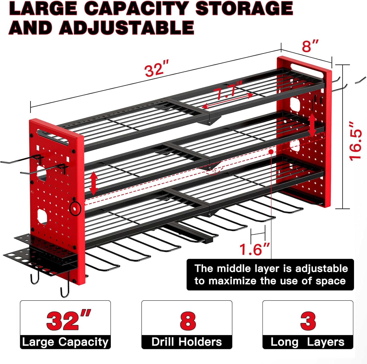 4-Layer Large Capacity Tool Ra – Tools For Garage Workshop Bewertung und Preis