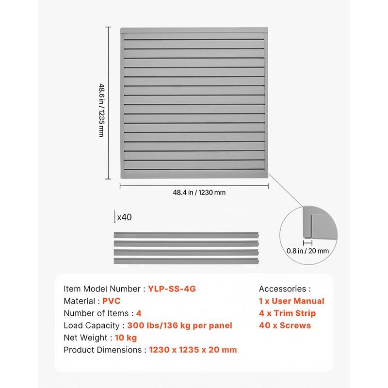 PVC Wall Plank 4 x 4 ft For Ga – Tools For Garage Workshop Bewertung und Preis
