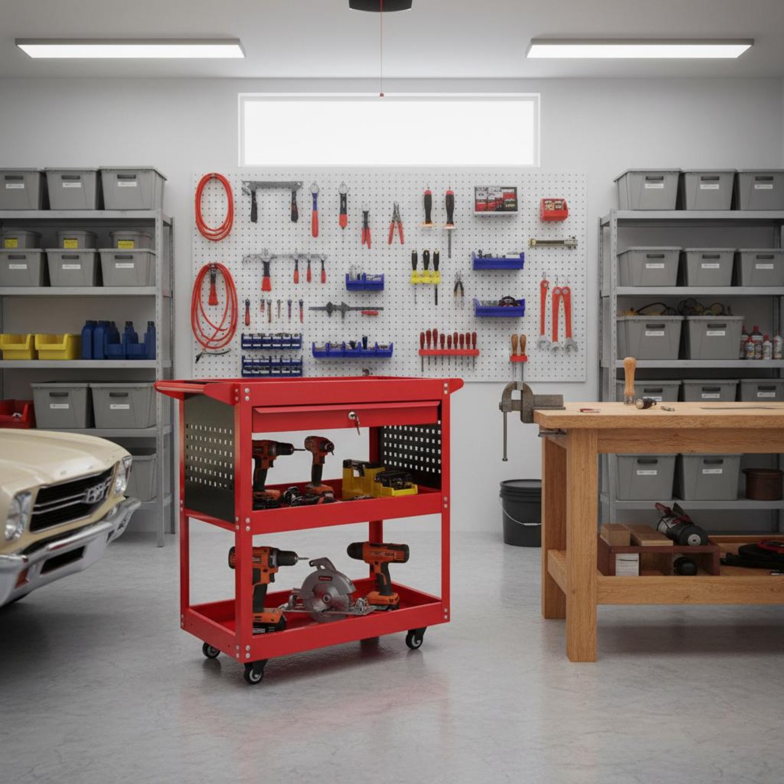 3-Tier Tool Cart Thickened Ste – Tools For Garage Workshop Bewertung und Preis